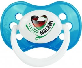 I Love Malawi Sucette Anatomique Cyan classique