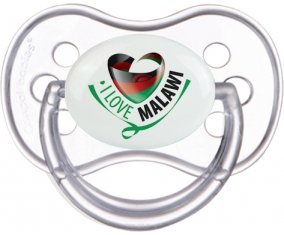 I Love Malawi Sucette Anatomique Transparente classique