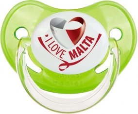 I Love Malta Tétine Physiologique Vert classique