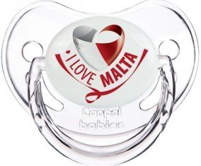 I Love Malta Tétine Physiologique Transparent classique
