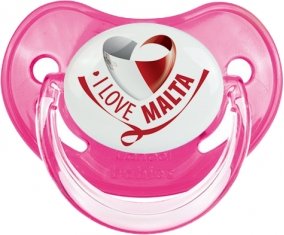 I Love Malta Tétine Physiologique Rose classique
