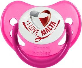 I Love Malta Tétine Physiologique Rose phosphorescente