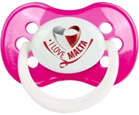 I Love Malta Sucete Anatomique Rose foncé classique