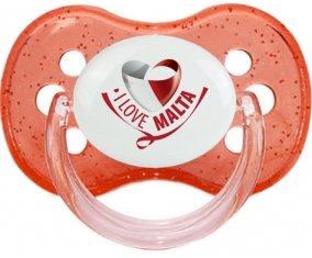 I Love Malta Sucete Cerise Rouge à paillette
