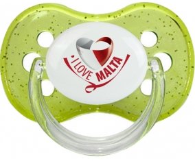 I Love Malta Sucete Cerise Vert à paillette