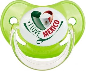 I Love Mexico Sucette Physiologique Vert classique