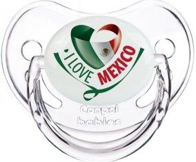I Love Mexico Sucette Physiologique Transparent classique