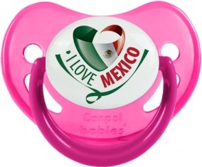 I Love Mexico Sucette Physiologique Rose phosphorescente