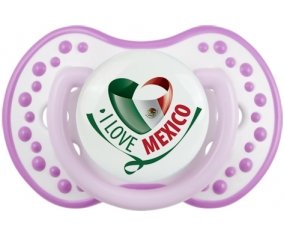 I Love Mexico Sucette LOVI Dynamic Blanc-mauve classique