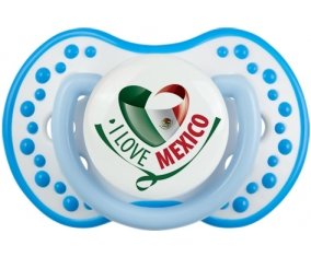 I Love Mexico Sucette LOVI Dynamic Blanc-bleu phosphorescente