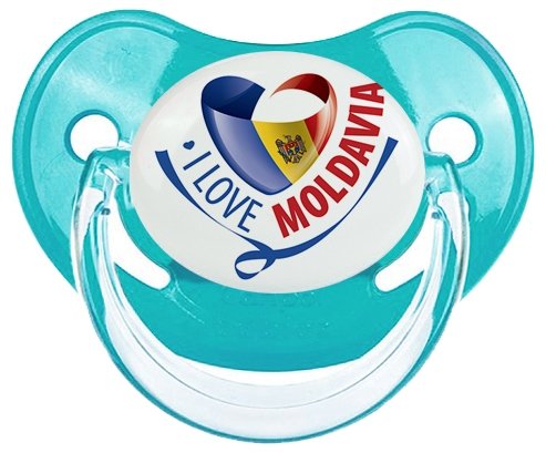 I Love Moldavia Sucette Physiologique Bleue classique
