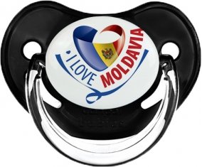 I Love Moldavia Sucette Physiologique Noir classique