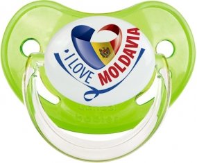 I Love Moldavia Sucette Physiologique Vert classique