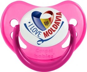 I Love Moldavia Sucette Physiologique Rose phosphorescente