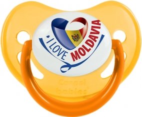 I Love Moldavia Sucette Physiologique Jaune phosphorescente