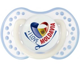 I Love Moldavia Sucette LOVI Dynamic Blanc-cyan classique