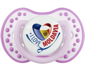 I Love Moldavia Sucette LOVI Dynamic Blanc-mauve classique