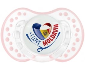 I Love Moldavia Sucette LOVI Dynamic Retro-blanc-rose-tendre classique