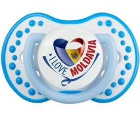 I Love Moldavia Sucette LOVI Dynamic Blanc-bleu phosphorescente