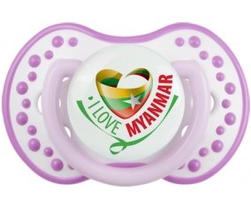 I Love Myanmar Tétine LOVI Dynamic Blanc-mauve classique