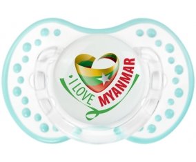 I Love Myanmar Tétine LOVI Dynamic Retro-blanc-lagon classique
