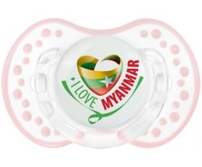 I Love Myanmar Tétine LOVI Dynamic Retro-blanc-rose-tendre classique