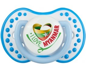 I Love Myanmar Tétine LOVI Dynamic Blanc-bleu phosphorescente