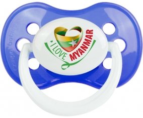 I Love Myanmar Sucette Anatomique Bleu classique