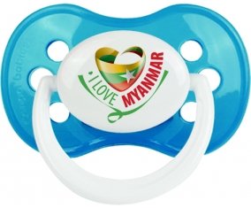 I Love Myanmar Sucette Anatomique Cyan classique
