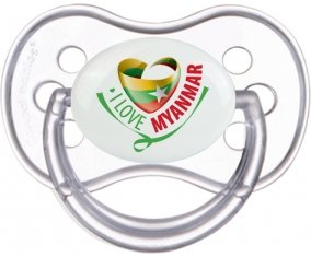 I Love Myanmar Sucette Anatomique Transparente classique