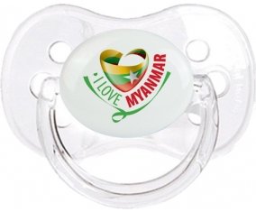 I Love Myanmar Sucette Cerise Transparent classique