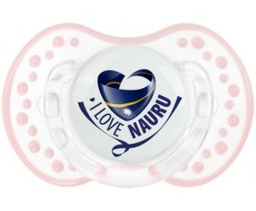 I Love Nauru Sucette LOVI Dynamic Retro-blanc-rose-tendre classique