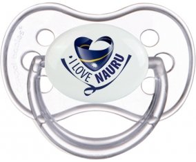 I Love Nauru Tétine Anatomique Transparente classique