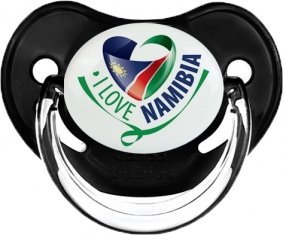 I Love Namibia Sucette Physiologique Noir classique