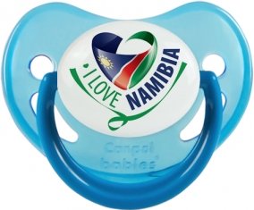 I Love Namibia Sucette Physiologique Bleue phosphorescente