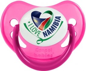 I Love Namibia Sucette Physiologique Rose phosphorescente