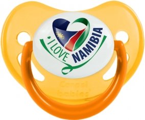 I Love Namibia Sucette Physiologique Jaune phosphorescente
