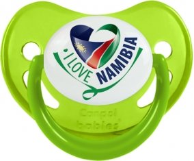 I Love Namibia Sucette Physiologique Vert phosphorescente