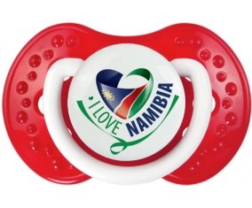 I Love Namibia Sucette LOVI Dynamic Blanc-rouge classique