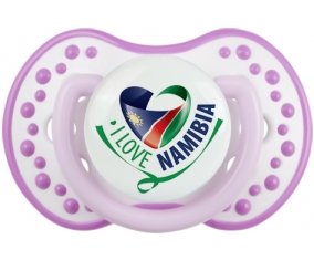 I Love Namibia Sucette LOVI Dynamic Blanc-mauve classique