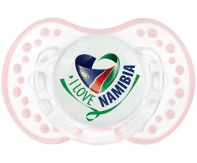 I Love Namibia Sucette LOVI Dynamic Retro-blanc-rose-tendre classique