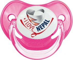 I Love Nepal Tétine Physiologique Rose classique