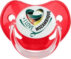 I Love Mozambique Sucete Physiologique Rouge à paillette