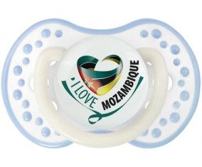 I Love Mozambique Tétine LOVI Dynamic Blanc-cyan classique