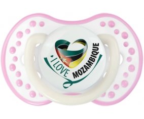 I Love Mozambique Tétine LOVI Dynamic Blanc-rose phosphorescente