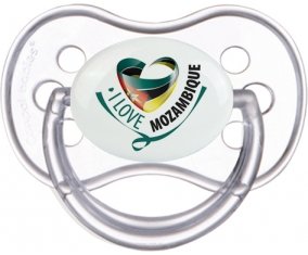 I Love Mozambique Sucette Anatomique Transparente classique