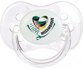 I Love Mozambique Sucette Cerise Transparent classique