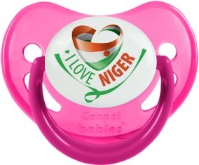 I Love Niger Sucette Physiologique Rose phosphorescente