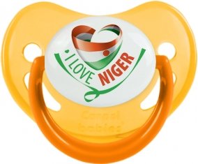 I Love Niger Sucette Physiologique Jaune phosphorescente