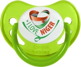 I Love Niger Sucette Physiologique Vert phosphorescente